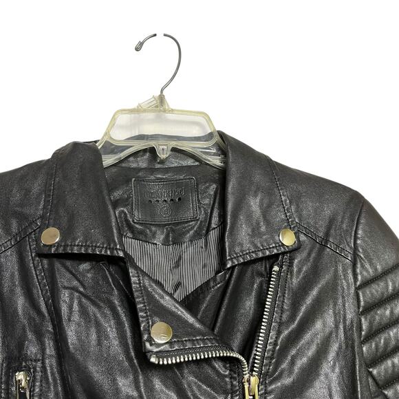 Blank NYC Vegan Leather Moto Biker Jacket - Size Small (2885)‎ - Picture 4 of 7